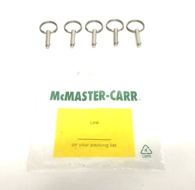 McMaster-Carr Quick Release Pin 1.30X0.24 Inch [Lot of 5] NOS