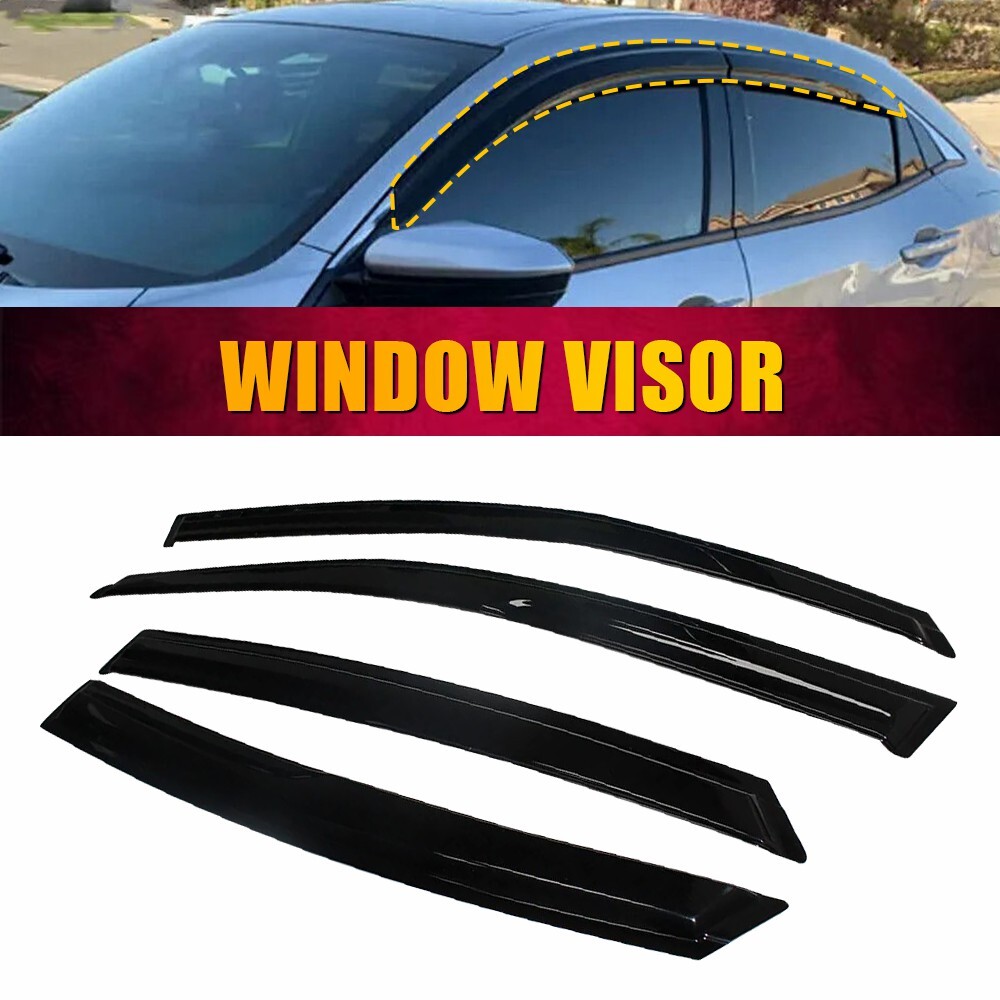 For 2016-2020 Honda Civic 10th Gen Sedan Mugen Style Window Visor Rain Guards