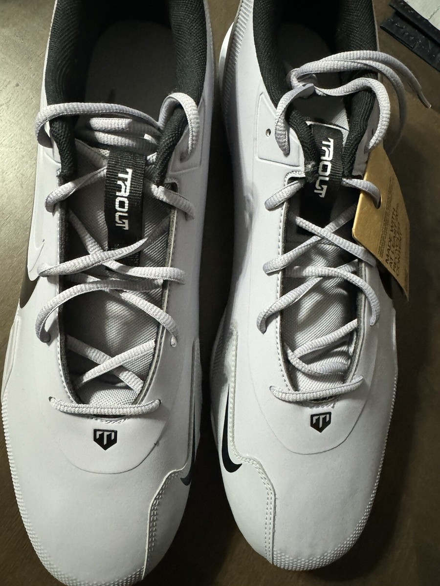 Nike Force Trout 9 Keystone Low Rubber Baseball Cleats SZ 16 White