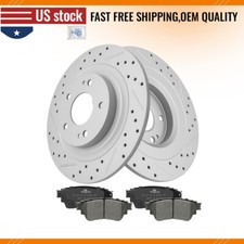 Rear Drilled Brake Rotors & Ceramic Pads for Mitsubishi Outlander Eclipse Cross