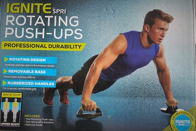 NEW - IGNITE by SPRI Rotating Push-Ups Excercise Push Up