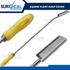 Veterinary Equine Dental Float Rasp Down with Wooden Handle German Grade
