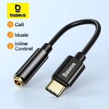 Baseus USB Type C to 3.5mm Earphone Jack 3.5 AUX Cable USB C Adapter Audio Cable