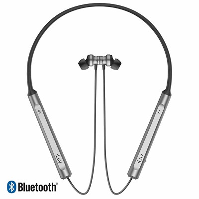 iLuv Nackenbügel Bluetooth Kopfhörer/Ohrhörer Headset mit Mikrofon für iPhone/Samsung