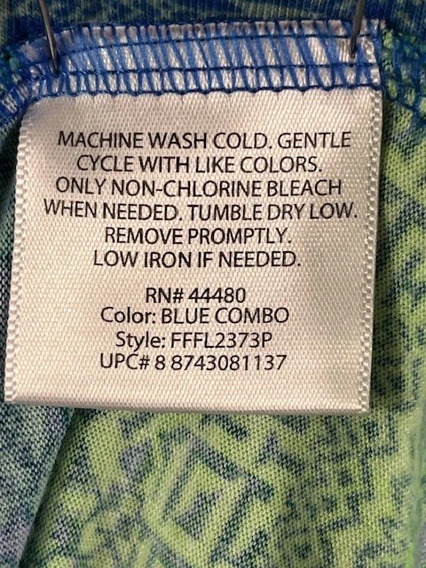 Vestido para mujer Faded Glory pequeño azul sin mangas maxi colorido elástico Foto 4 de 4