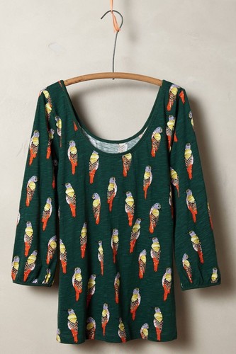 S Anthropologie Bird "Forest Fete Tunic" Top SOLD OUT - Picture 2 of 2