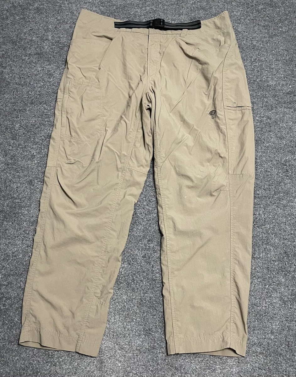 Mountain HardWear Mens Nylon Pants XL Tan Khaki Belted Outdoor Hike Trail *  | eBay