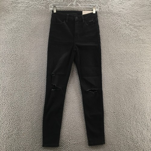 American Eagle Super High Rise Jegging Jeans Womens 2S (actual 26x27) Black NEW - 第 1/24 張圖片