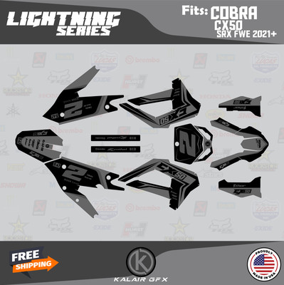 Graphics Kit for COBRA CX50 SRX FWE 2021 Lightning - SMOKE