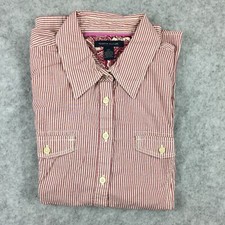 Tommy Hilfiger 100 Cotton Long-sleeve Button-up Striped Shirt, Women's S/P