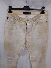 Roberto Just Cavalli jeans zampa bootcut donna woman tg 48 34 floreale yellow 