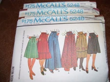 UNCIRCULATED 1978 McCALL'S #5248 - LADIES RETRO ( 6 STYLE ) SKIRT PATTERN 6-10FF