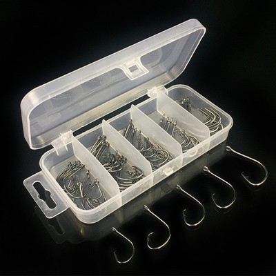 75Pcs/Box Offset Sport Circle Hook High Carbon Steel Octopus Fishing Hook 1#-4/0