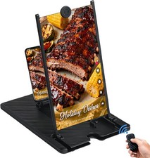 12" Screen Magnifier with Bluetooth Remote 3D HD Phone Black 12 Inch