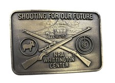 Belt Buckle Shooting For Our Future NRA Whittington Center 1980s USA Made