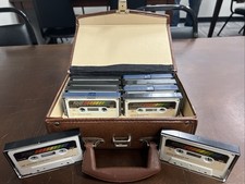 Vintage ATARI Lot Of 10 Cassettes CX4106 CX4117 CX4101 W/ Leather Container