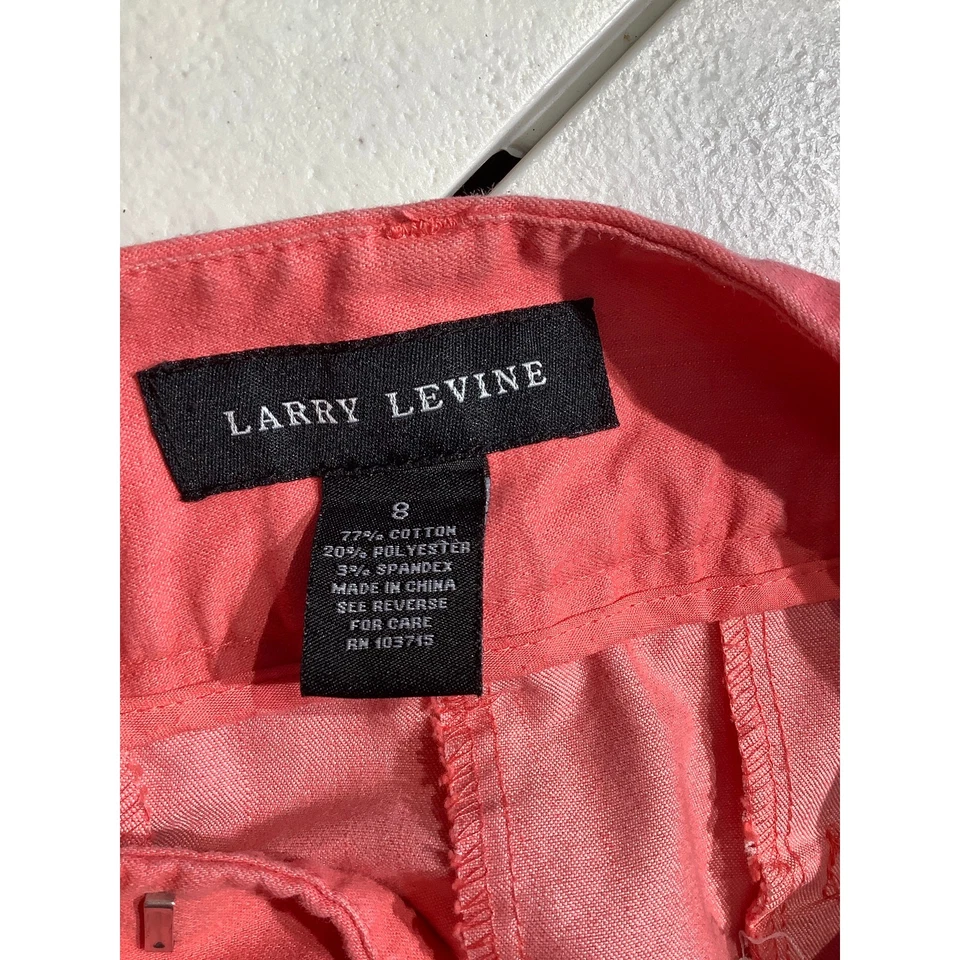 Larry Levine Coral Capris Talla 8 - Sirena de Oficina, Clásica, Minimalista Foto 3 de 4