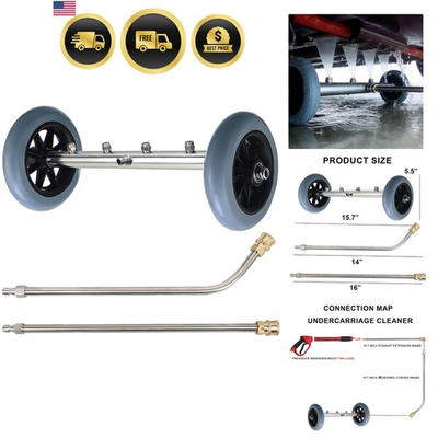 #ad Pressure Washer Surface Cleaner Undercarriage Cleaner 16 Inch Water Car Broom $51.28