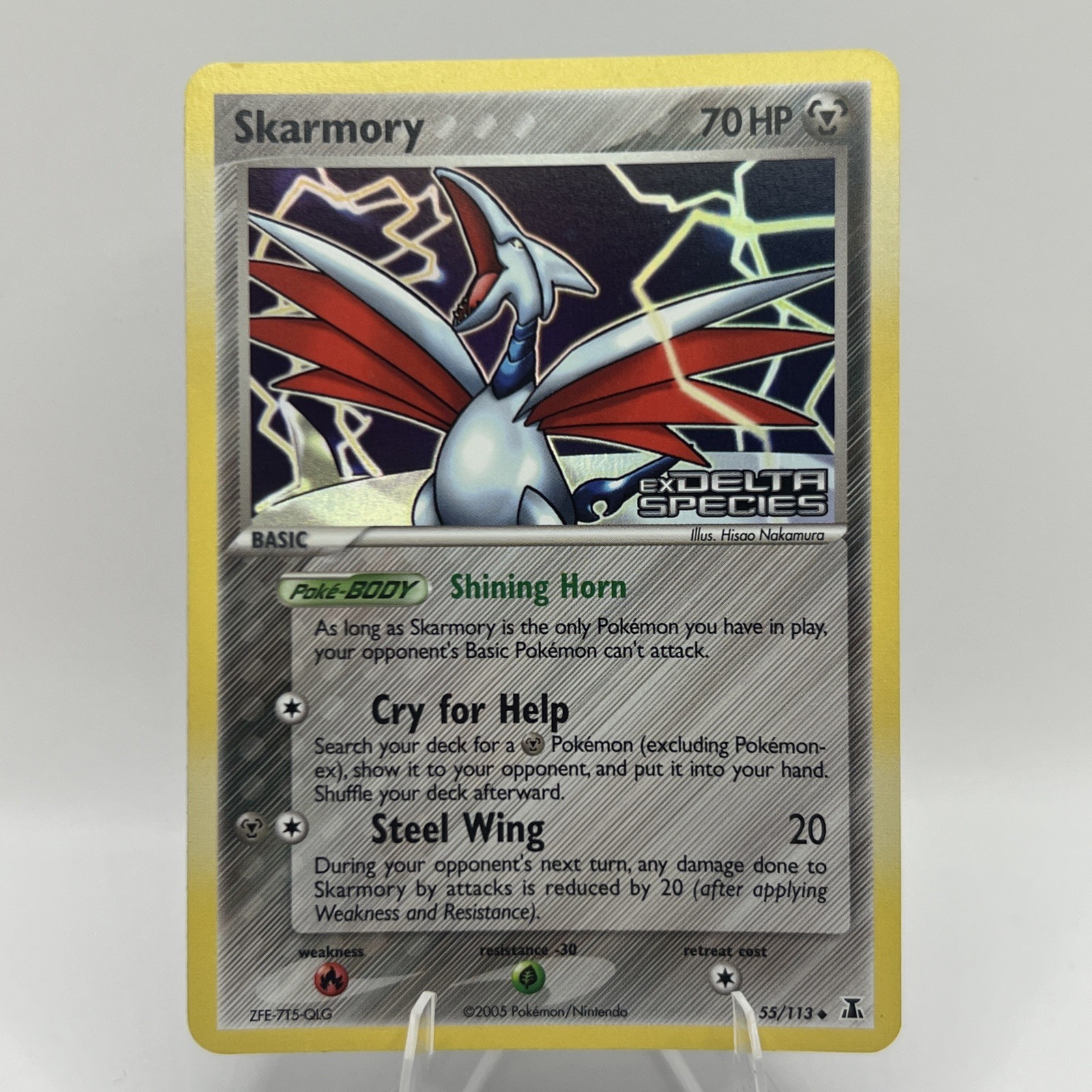 2005 Pokemon EX Delta Species Skarmory Reverse Holo #55/113 NM