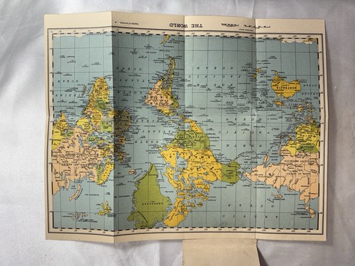 Vintage Mini World Map Booklet - Very Rare Collectable - Extremely Detailed Map