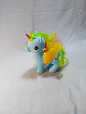 Large Blue Pegasus Unicorn Toy Plastic Fantasy Horse Figure Brushable Hair