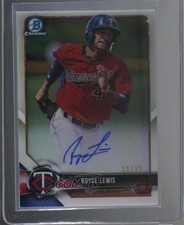 2018 Bowman Dual Prospects 12/25 Mackenzie Gore Royce Lewis #DBA-LG Auto 0g4