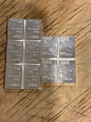 Valcambi Suisse Bullion (10x) 1 Gram Bars.999 Silver 10 gram total