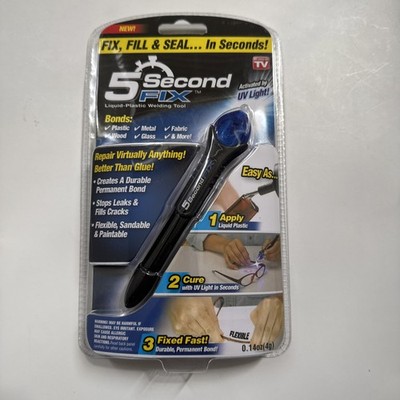 Ontel 5 Second Fix UV Light Liquid Plastic Welding Tool Fill Seal Seen On TV New