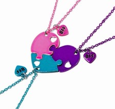 Claire  s Best Friends Heart Puzzle PedantNecklaces - 3 Pack new