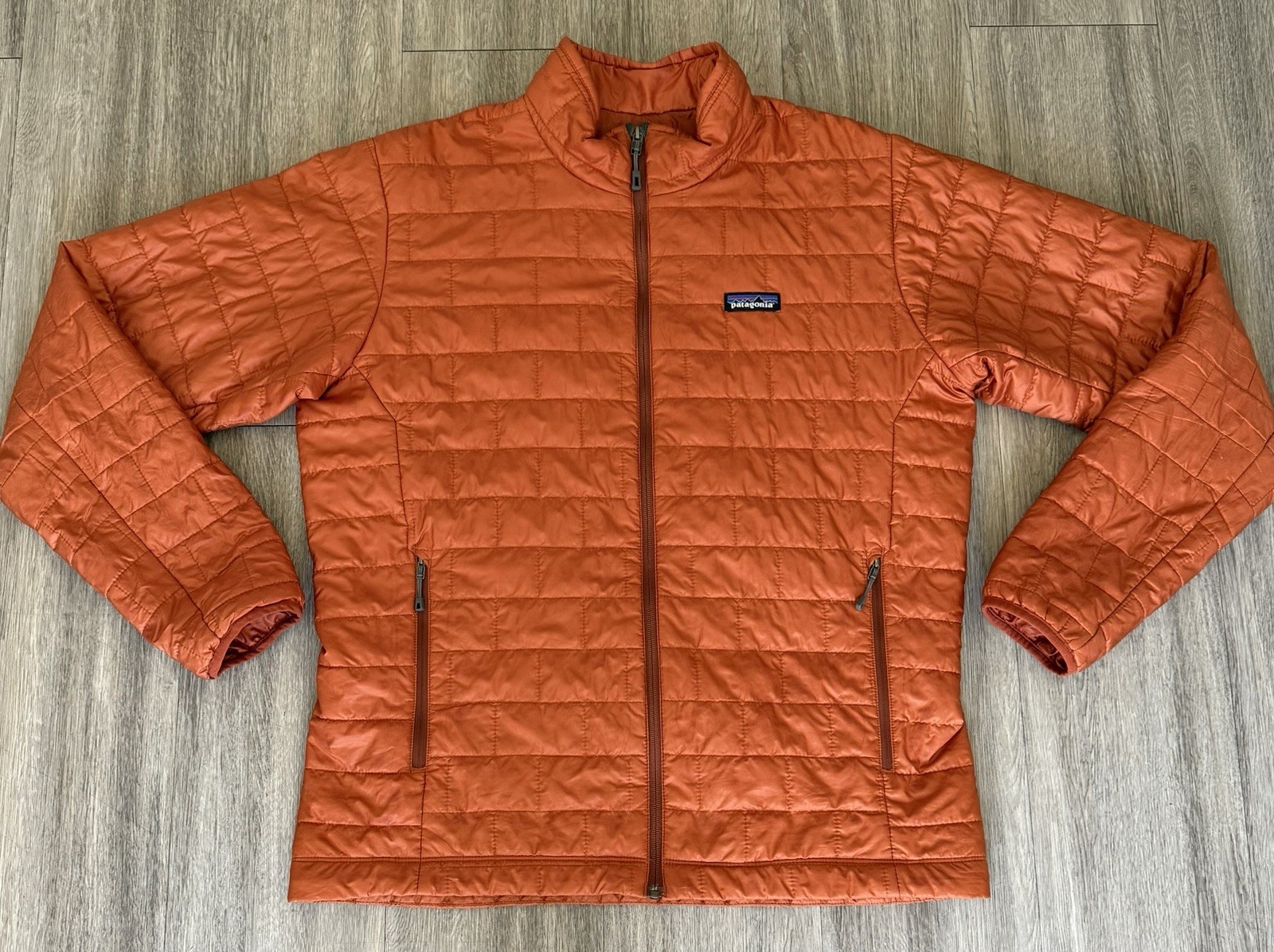 Patagonia Nano Puff Jacket Mens Large Orange Puffer Coat Excellent Condition thumbnail 2