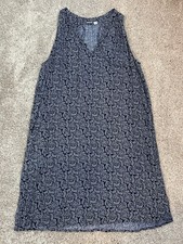 Gap Women’s Dress Medium Blue Floral Sleeveless Shift Summer Casual Boho