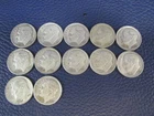 1957 D Roosevelt Dimes 90% Silver - Lot Of 12 Condition Varies a