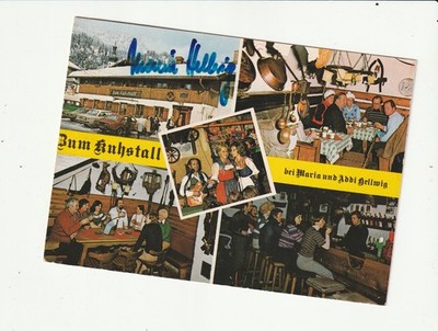 Maria Hellwig - Postkarte Zum Kuhstall Reit im Winkel mit Autogramm - 1986