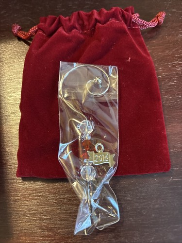 NIB Waterford Crystal Snowflake Pierced Ornament 2016 Glass Holiday Christmas - Picture 4 of 8
