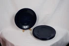 Set of 4 Fiestaware Cobalt Blue 10 1/2" Dinner Plates USA Please read
