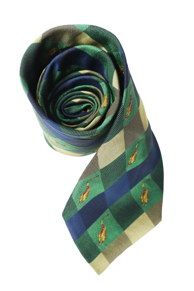 Corbata Barton Moda para hombre talla única seda pura en punta clásica a cuadros con estampado Foto 2 de 4