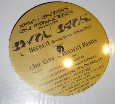 The Bayou Bros.- Secret!/The Guff  12'' Record 1998 Reach #2, Breakbeat, Electro