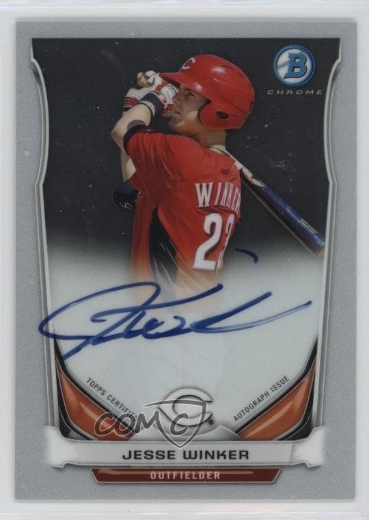 2014 Bowman Prospect Auto Chrome Jesse Winker #BCAP-JW Auto 1bu3