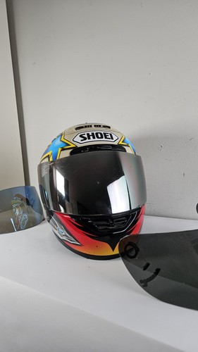 Casco completo réplica SHOEI X-14 Norick Abe usado pequeño - 3 pantallas - Imagen 3 de 13
