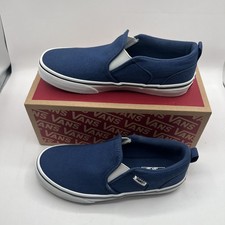 VANS Classic Slip-On Canvas Unisex Shoes / Navy kids 3.5 excellent condition
