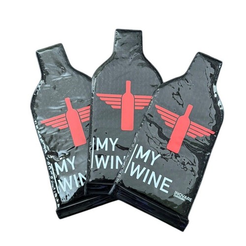 Wine Beer Bottle Protector Bags (3) Sealable Travel Reusable Flight Inovare