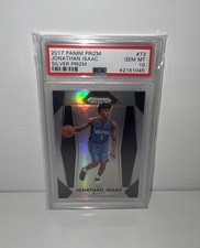 2017-18 Panini Prizm Jonathan Isaac RC Rookie Silver PSA 10 #73 Magic CRACK