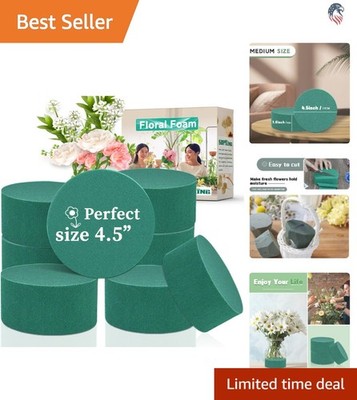 8 Pcs Floral Foam Blocks 4.5 Inch Green Wet Dry Floral Arrangement Accessories