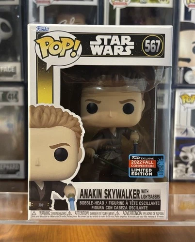 Funko Pop! Vinyl Star Wars Anakin Skywalker With Lightsabers #567 NYCC Exc Prote