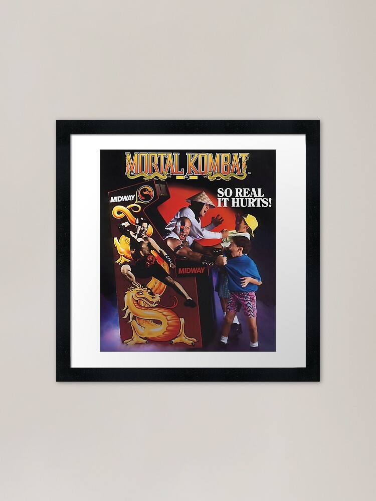 Póster de arte de pared enmarcado con marco de Mortal Kombat de edición limitada lienzo impresión cuadro