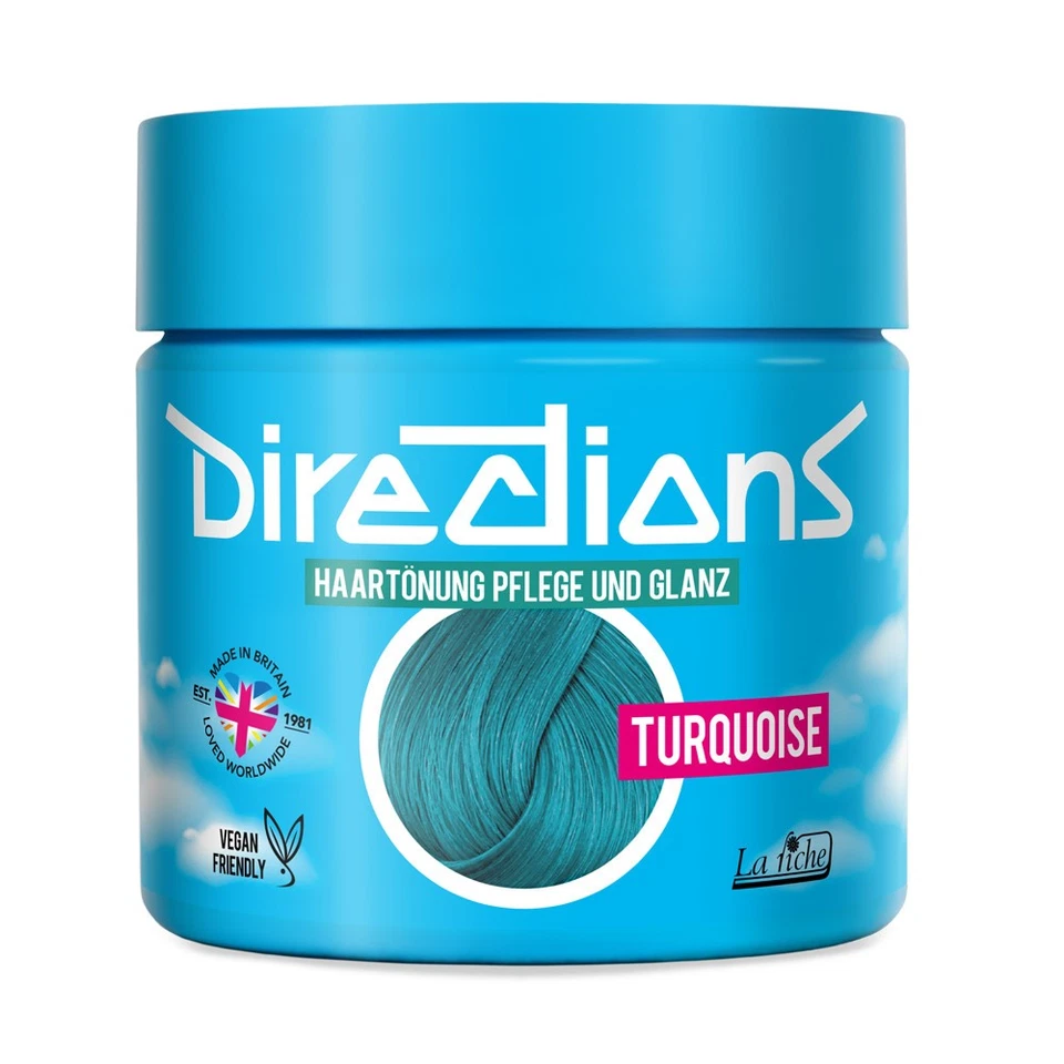 Directions Haarfarbe Turquoise 100ml - Tönung Haare Intensive Haartönung - Bild 2 von 3