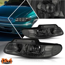 For 96-99 Caravan/Town&Country Projector Quad Lamps Headlight Clear Side Smoked