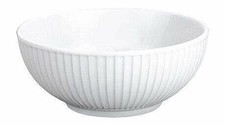 Pillivuyt, Pliss White Porcelain Individual Salad/Cereal Bowl, 6 Inches Diam...