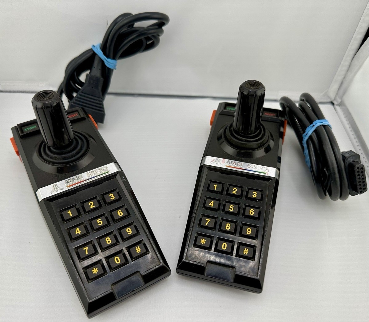 2 Vintage OEM Atari 5200 Controller Keypad Joystick Wired Game