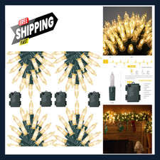 Outdoor Christmas String Lights 50 LED Battery Operated 16FT Warm White